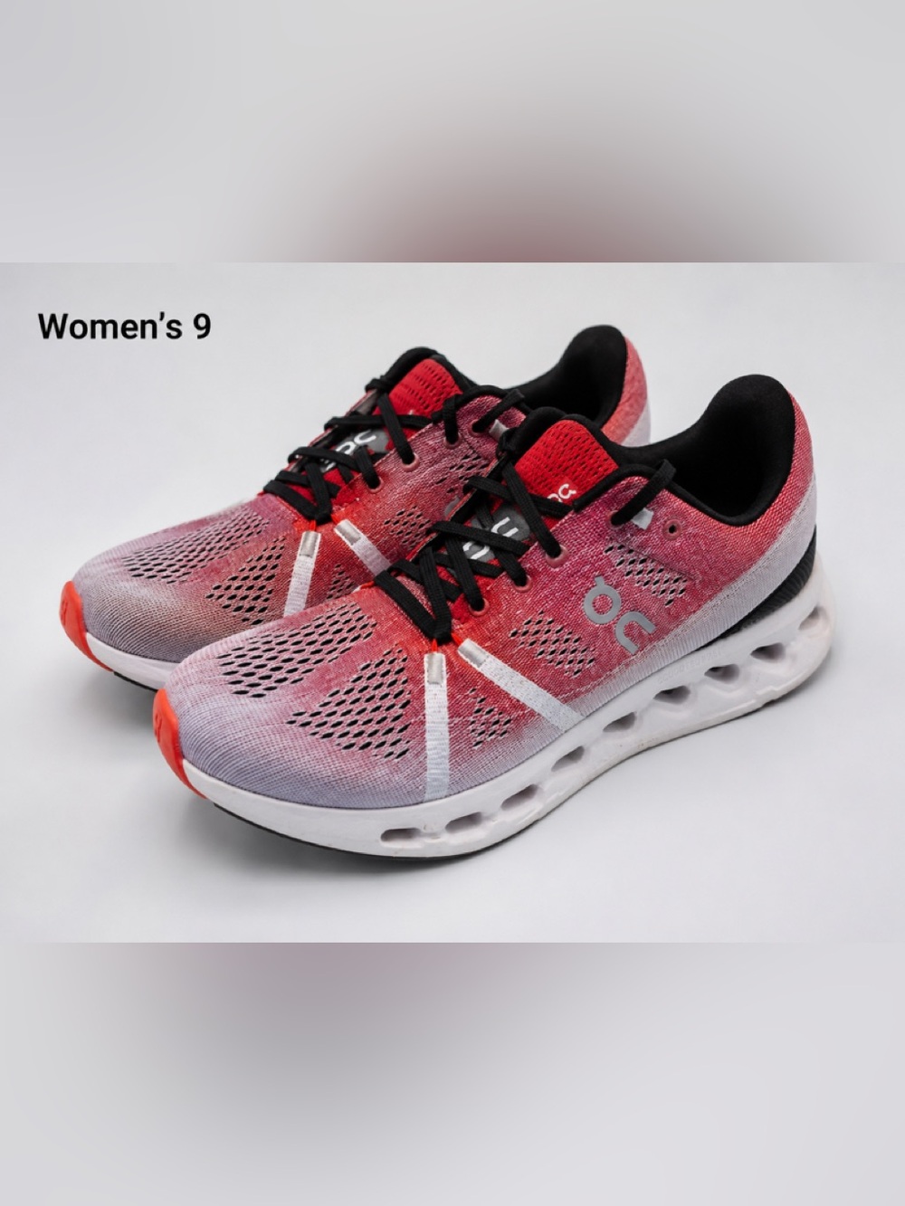 On Running  Women's Gradient Red to Pink Running Shoes